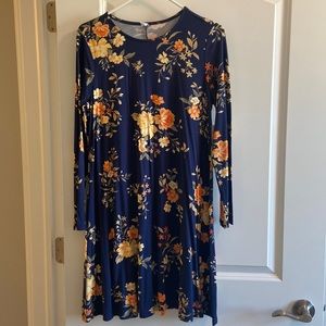NWT Old Navy floral swing dress; size Medium